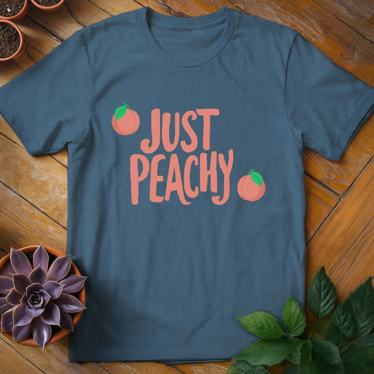 Just Peachy Tee T-Shirt Indigo Blue / S