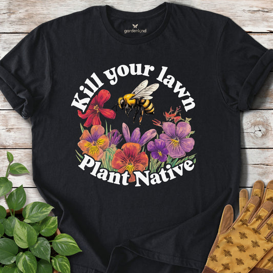 Kill Your Lawn Tee, Black