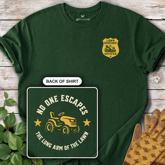 Lawn Enforcement Officer Tee, Forest Green