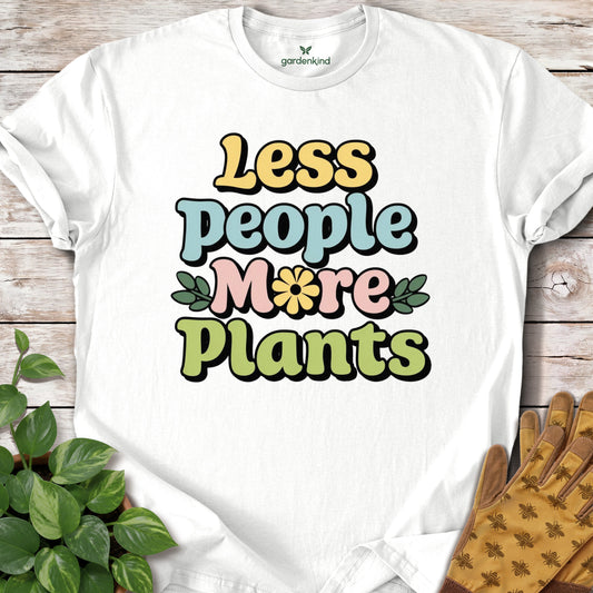 Less People More Plants Tee, White