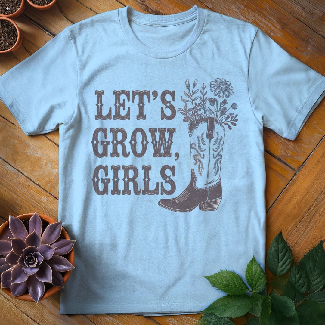 Let's Grow, Girls Tee T-Shirt Light Blue / S