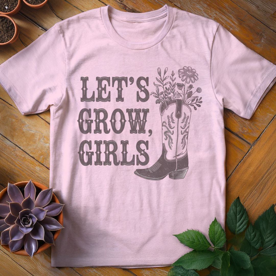 Let's Grow, Girls Tee T-Shirt Light Pink / S