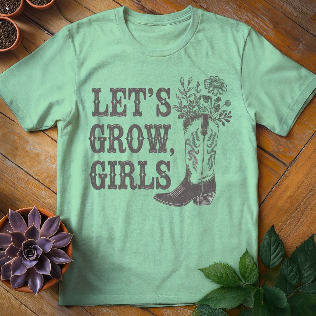 Let's Grow, Girls Tee T-Shirt Mint Green / S