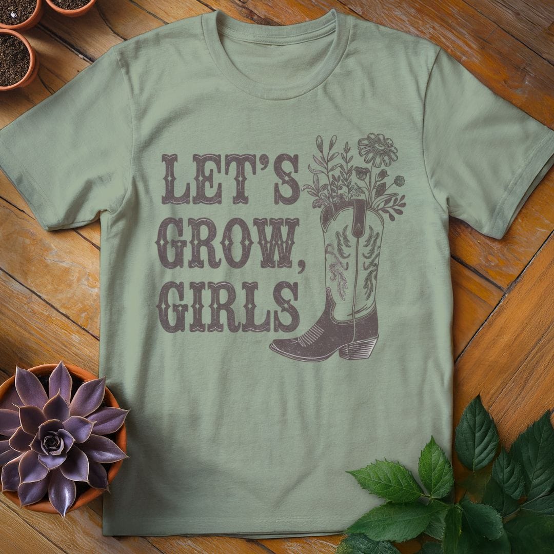 Let's Grow, Girls Tee T-Shirt Sage / XL