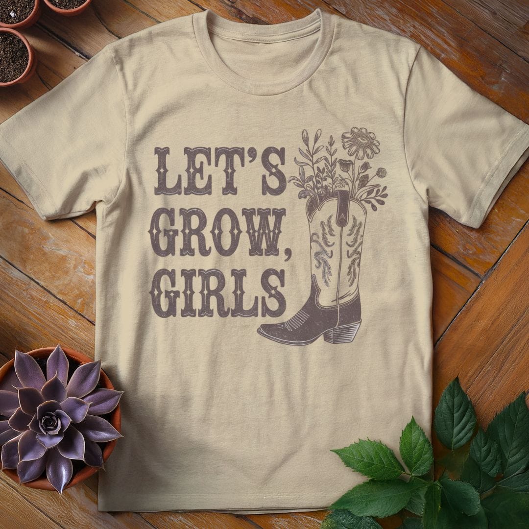Let's Grow, Girls Tee T-Shirt Sand / S