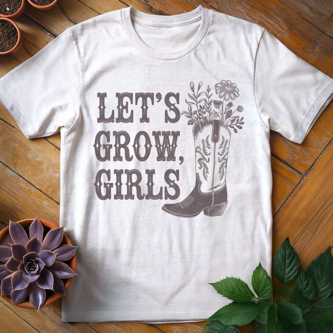 Let's Grow, Girls Tee T-Shirt White / S