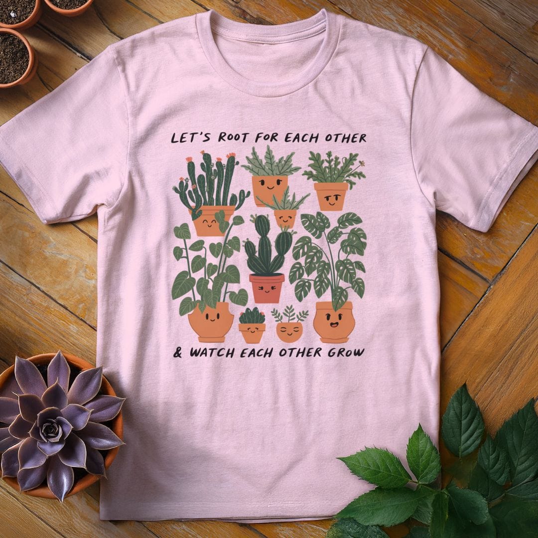 Let's Root for Each Other Tee T-Shirt Light Pink / S
