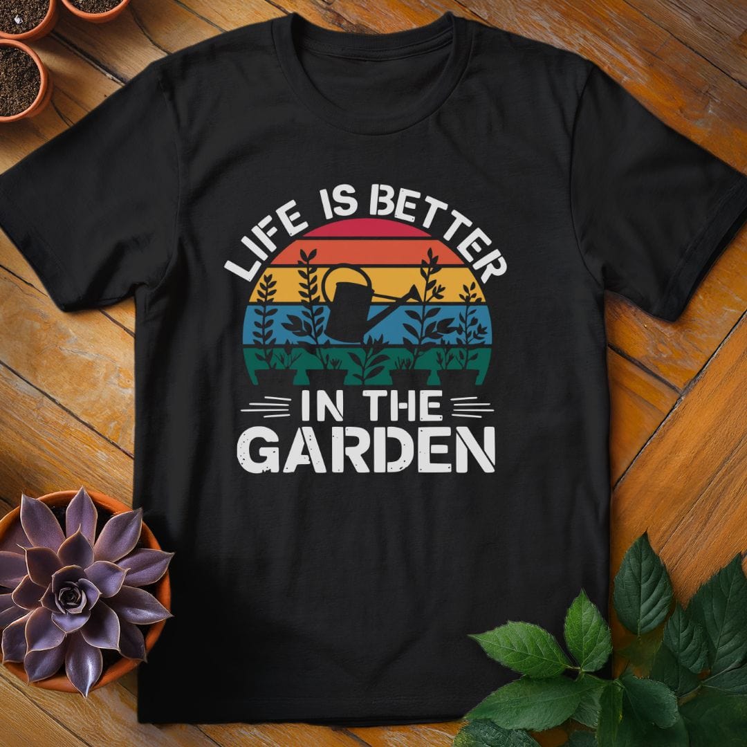 Life is Better in the Garden Tee T-Shirt Black / S