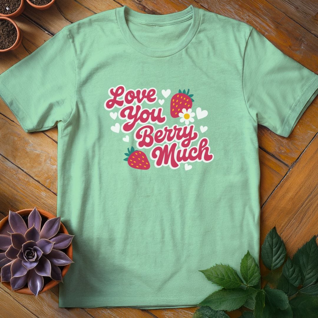 Love You Berry Much Tee T-Shirt Mint Green / S