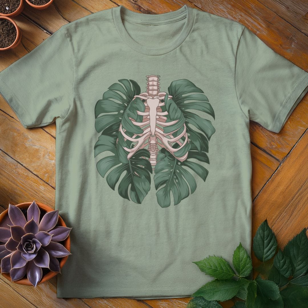 Monstera Lungs Tee T-Shirt Sage / XL