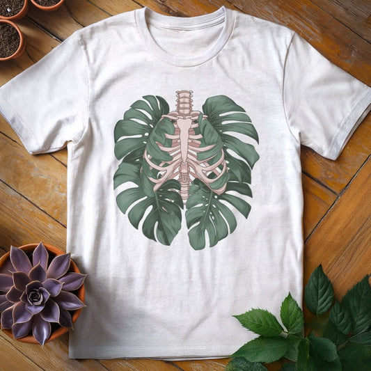 Monstera Lungs Tee T-Shirt White / S