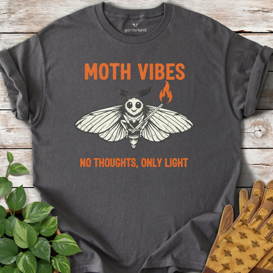 Moth Vibes Tee, Charcoal