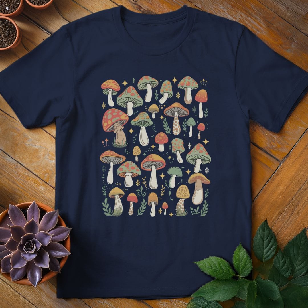 Mushrooms Tee T-Shirt Navy / S