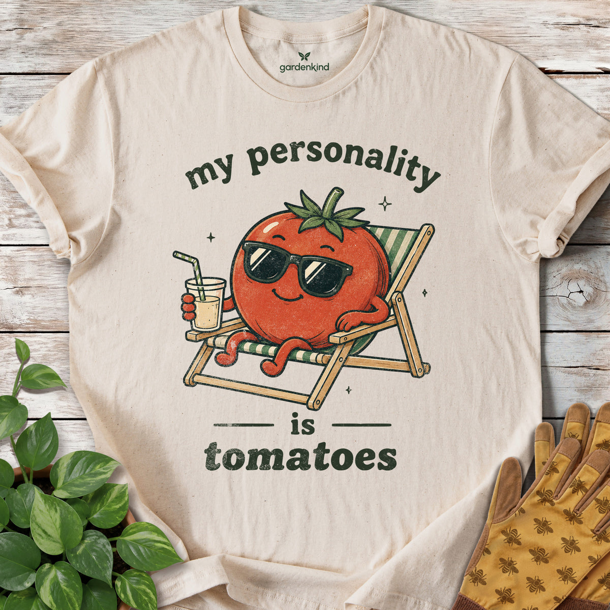 My Personality is Tomatoes Tee, Natural