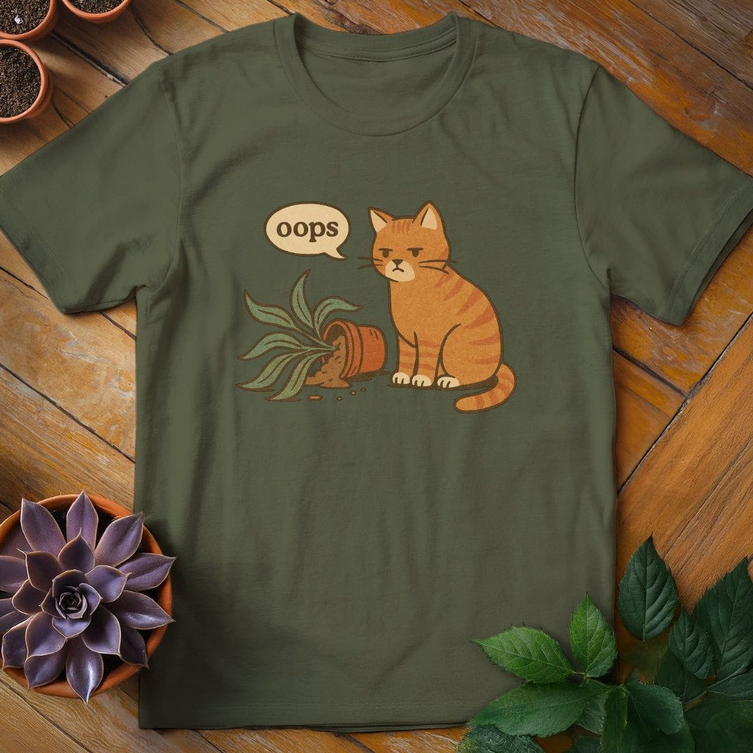 Oops Tee T-Shirt Military Green / S