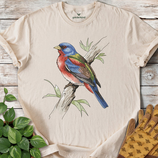 Painted-By-Numbers Bunting Tee, Natural