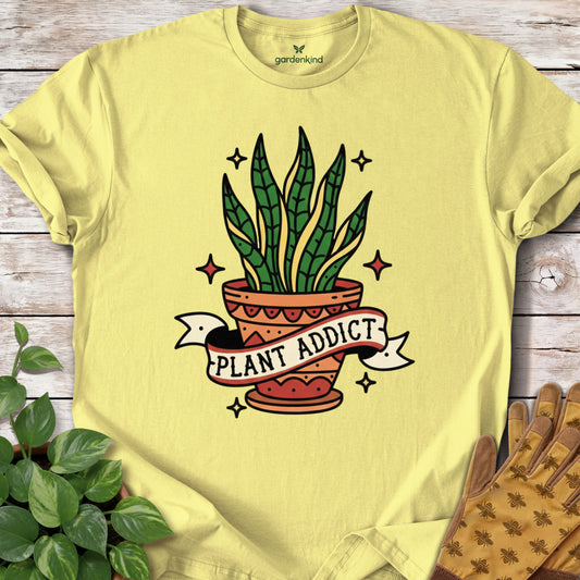 Plant Addict Tattoo Tee, Cornsilk