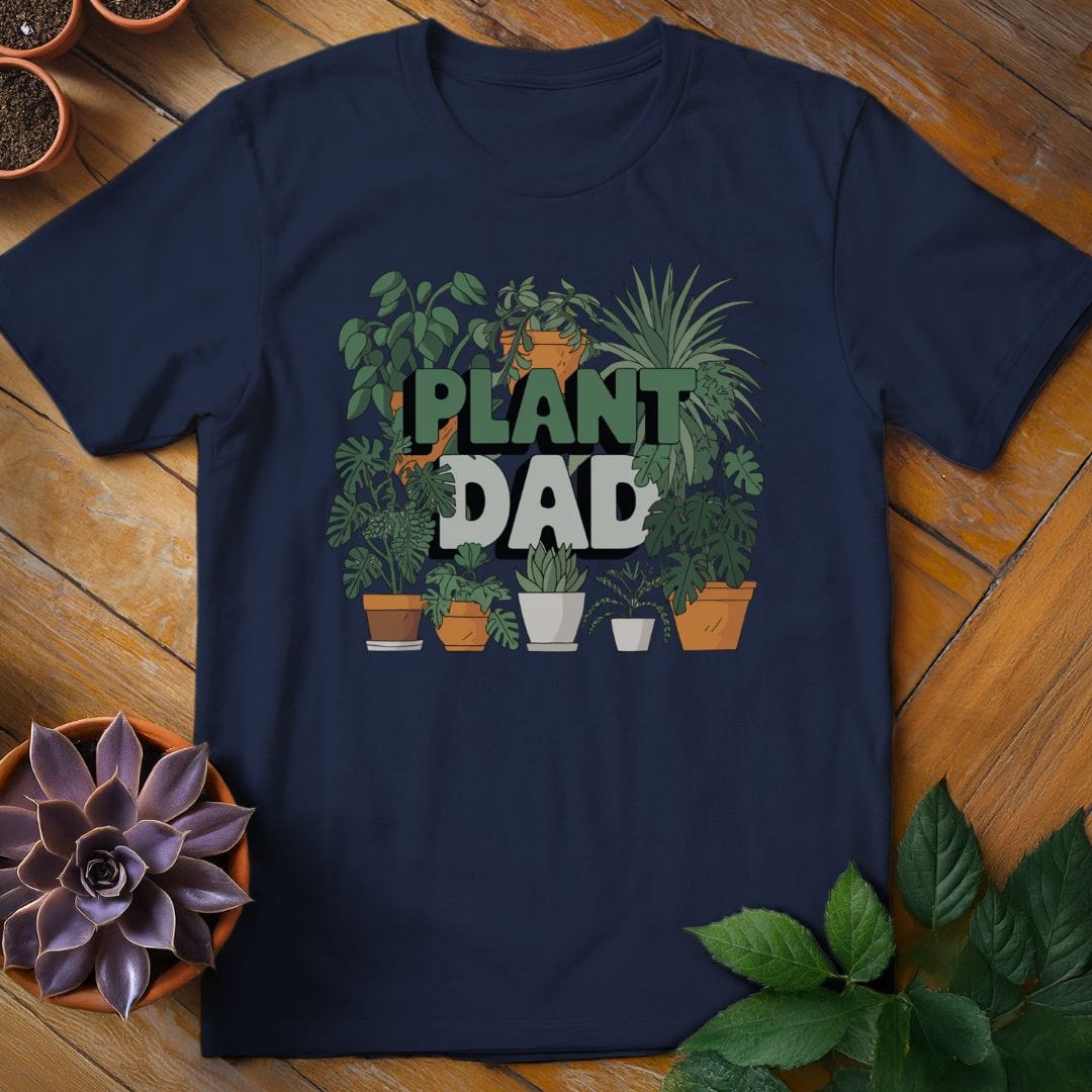 Plant Dad Tee T-Shirt Navy / S