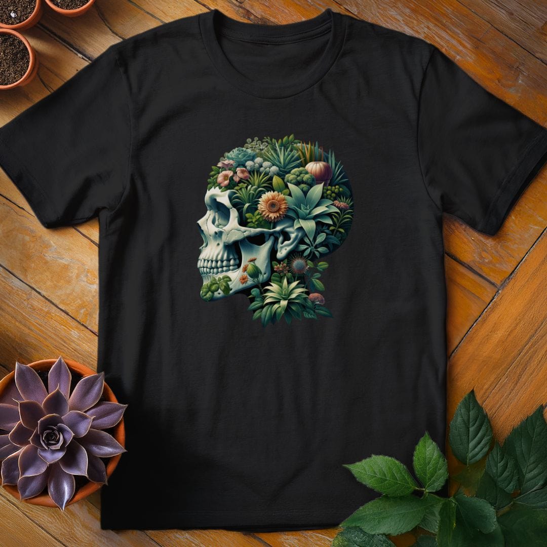 Plant Skull Tee T-Shirt Black / S