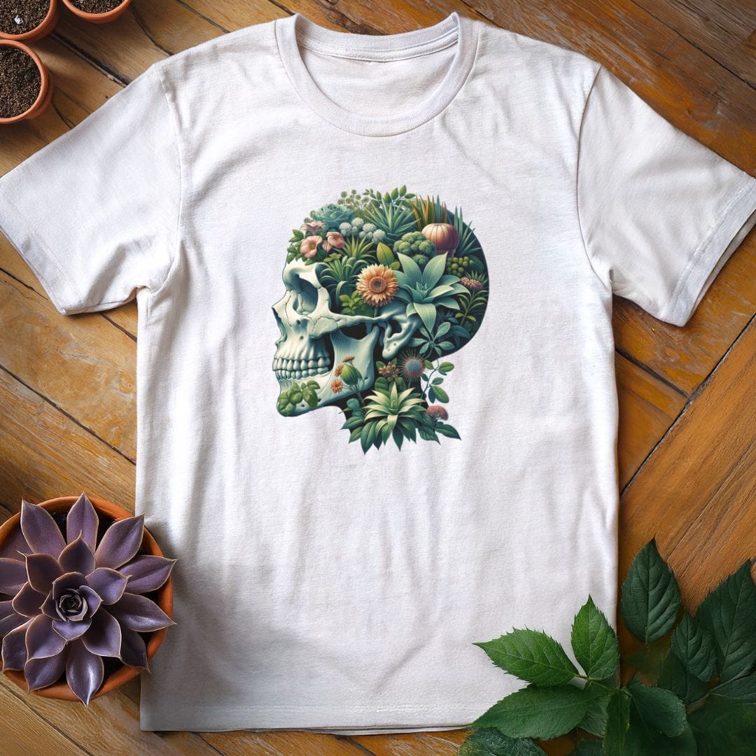 Plant Skull Tee T-Shirt White / S