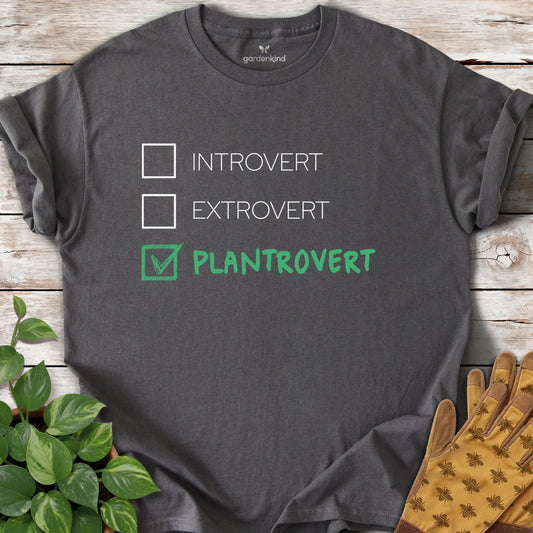 Plantrovert Tee, Charcoal