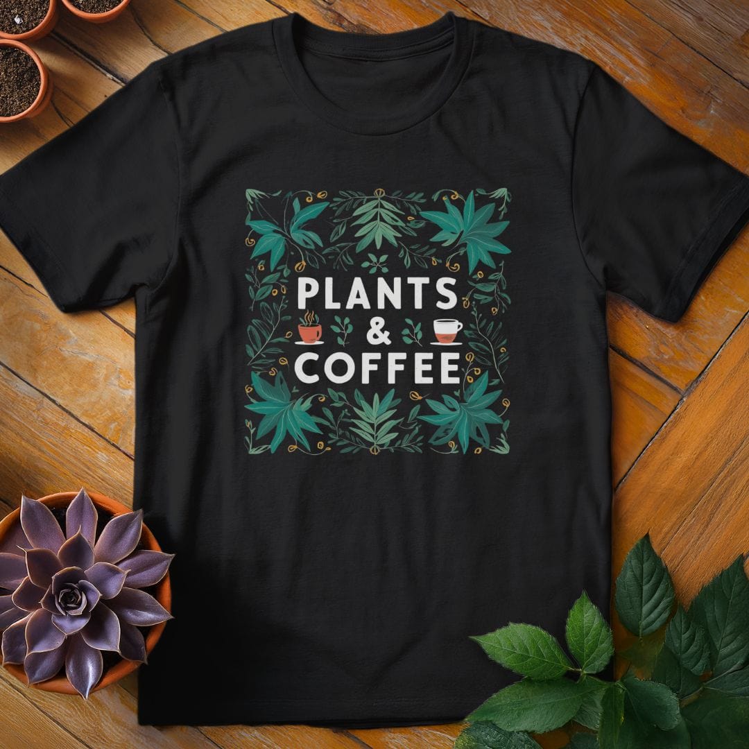 Plants & Coffee Tee T-Shirt Black / S
