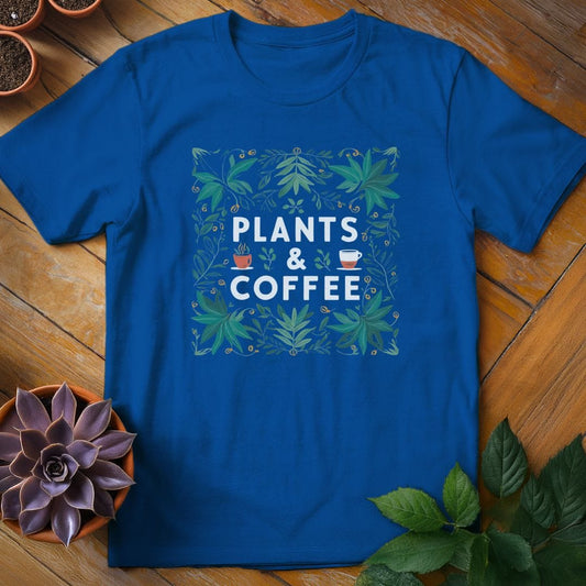 Plants & Coffee Tee T-Shirt Royal / S