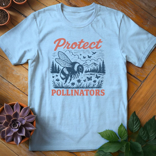 Pollinators Tee T-Shirt Light Blue / S