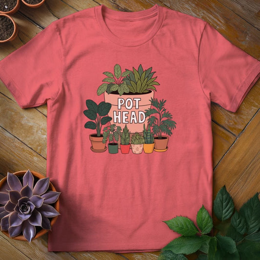 Pot Head Tee T-Shirt Coral Silk / S