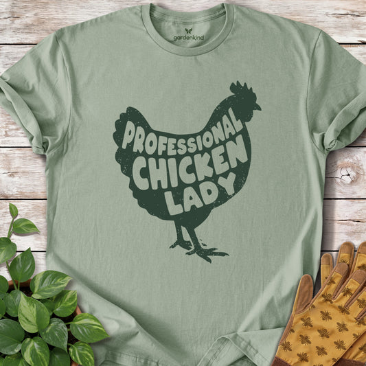 Professional Chicken Lady Tee, Sage