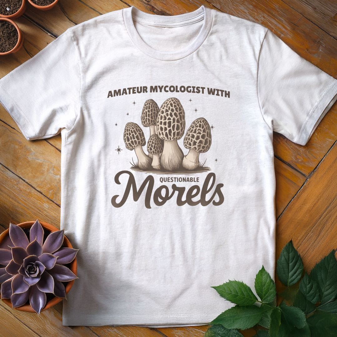 Questionable Morels Tee T-Shirt White / S