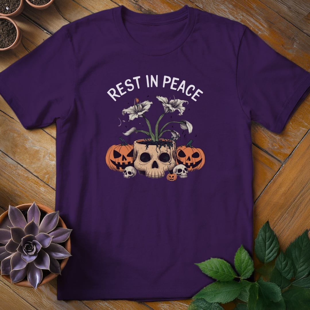 Rest in Peace Lily Tee T-Shirt Purple / S
