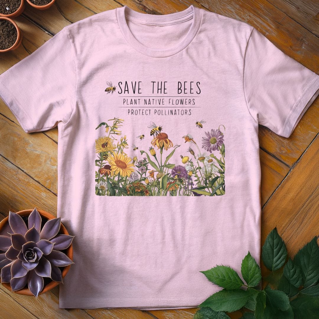Save the Bees Tee T-Shirt Light Pink / S