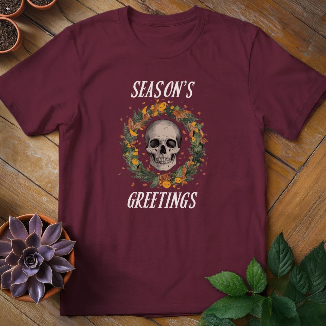 Season's Greetings Tee T-Shirt Maroon / S