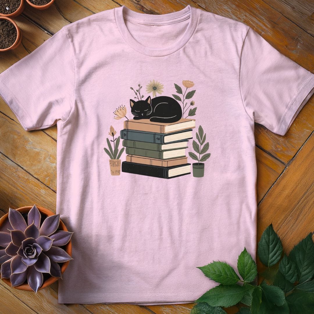 Sleeping Cat Tee T-Shirt Light Pink / S
