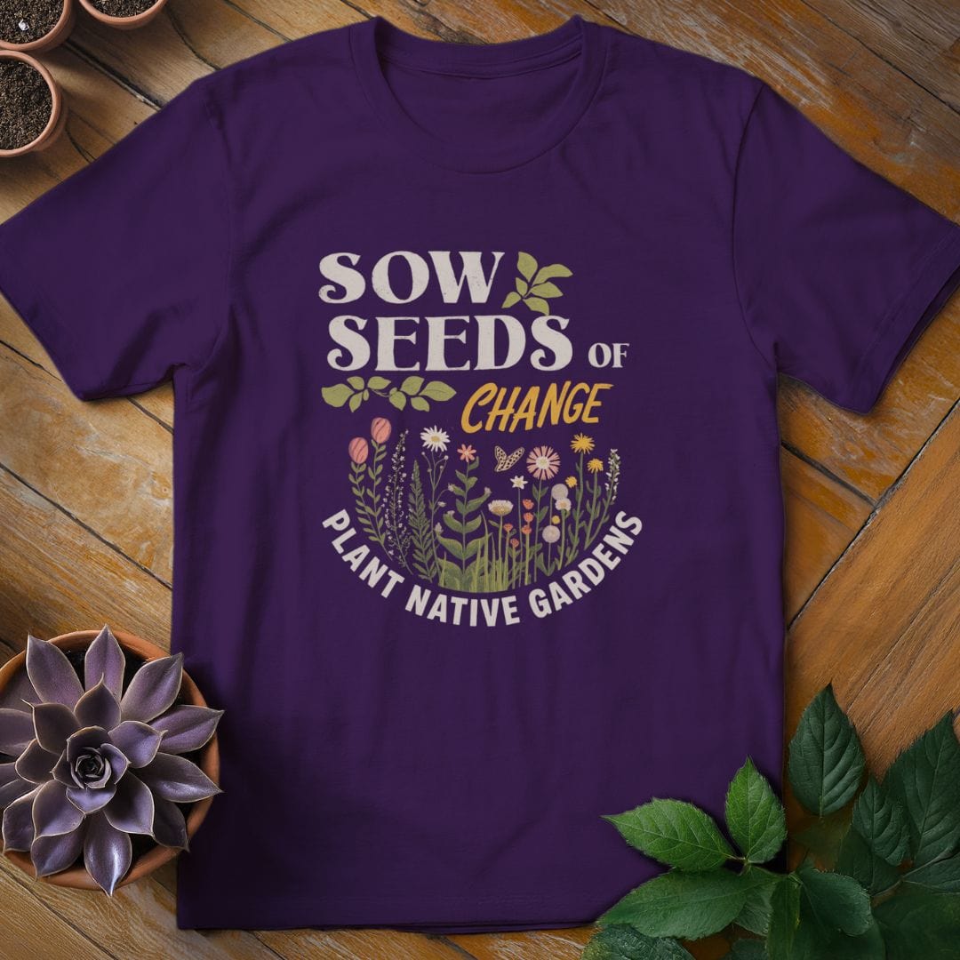 Sow Seeds of Change Tee T-Shirt Purple / S