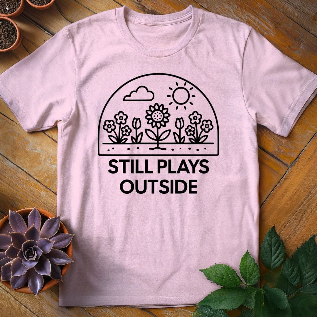Still Plays Outside Tee T-Shirt Light Pink / S