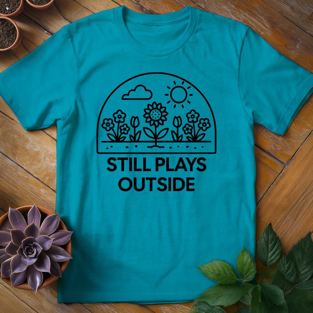Still Plays Outside Tee T-Shirt Tropical Blue / S