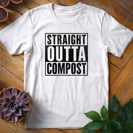 Straight Outta Compost Tee T-Shirt White / S