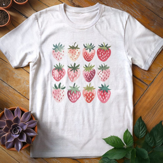 Strawberries Tee T-Shirt White / S