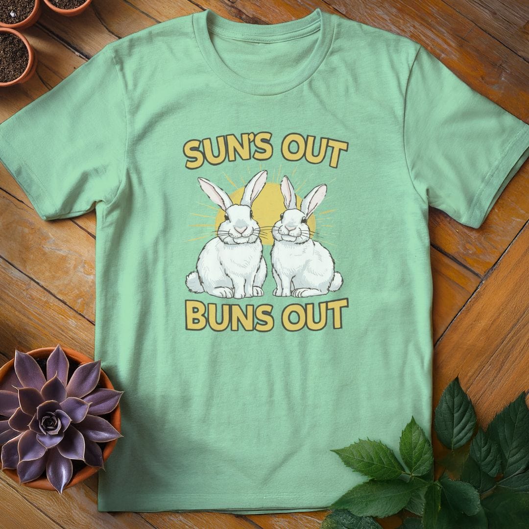 Sun's Out Buns Out Tee T-Shirt Mint Green / S