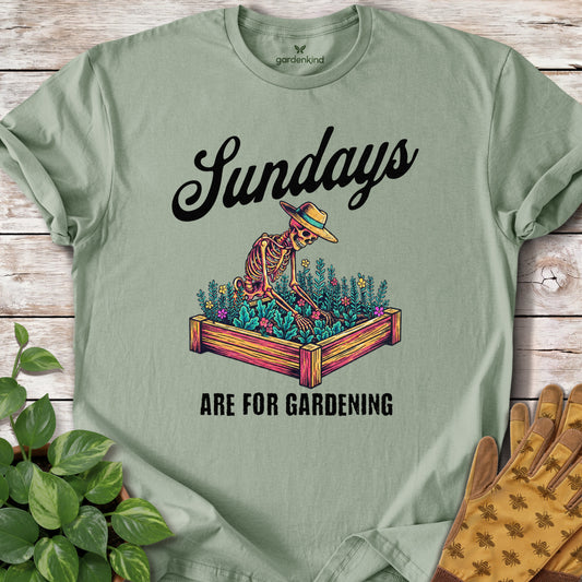 Sundays Are For Gardening Tee, Sage