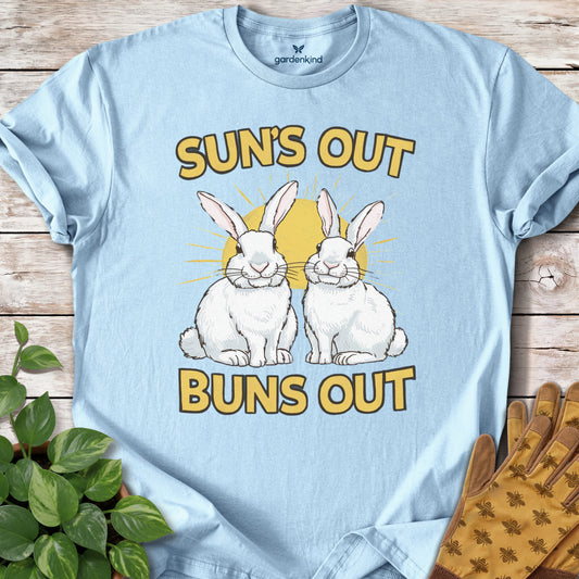Sun's Out Buns Out Tee, Light Blue