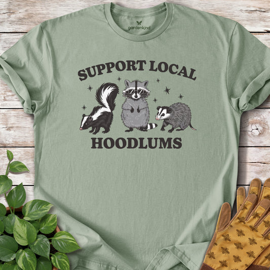 Support Local Hoodlums Tee, Sage