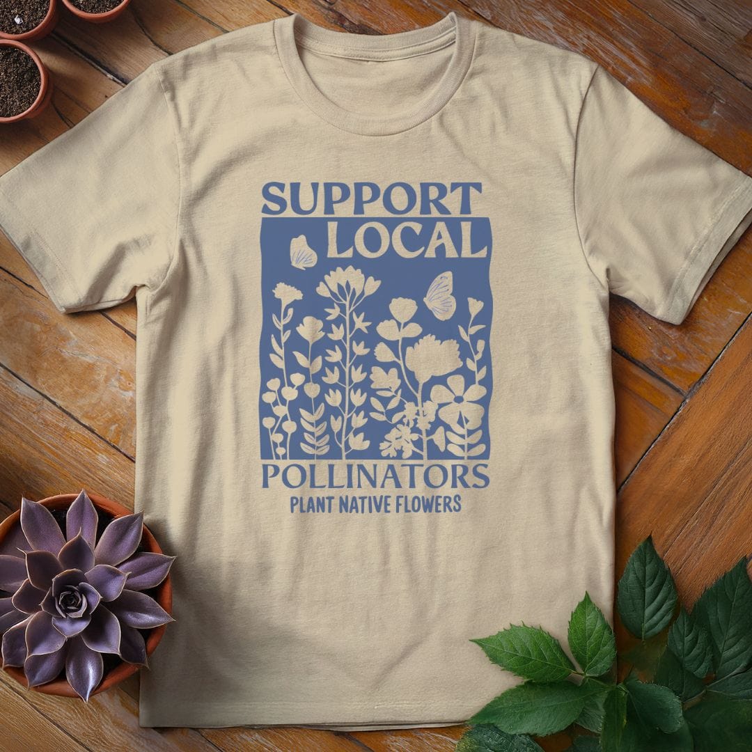 Support Local Pollinators Tee T-Shirt Sand / S