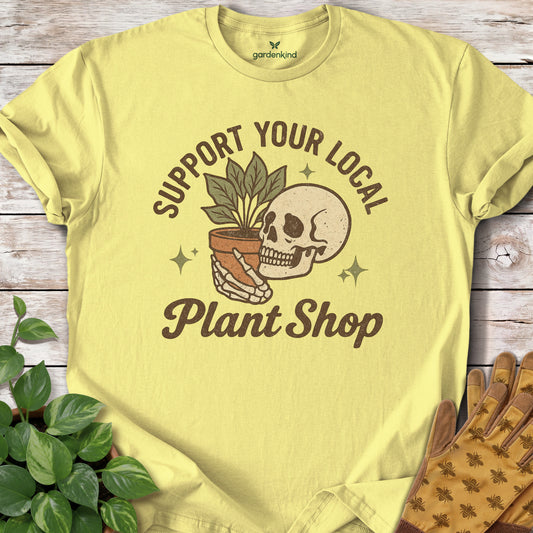 Support Your Local Plant Shop Tee, Cornsilk