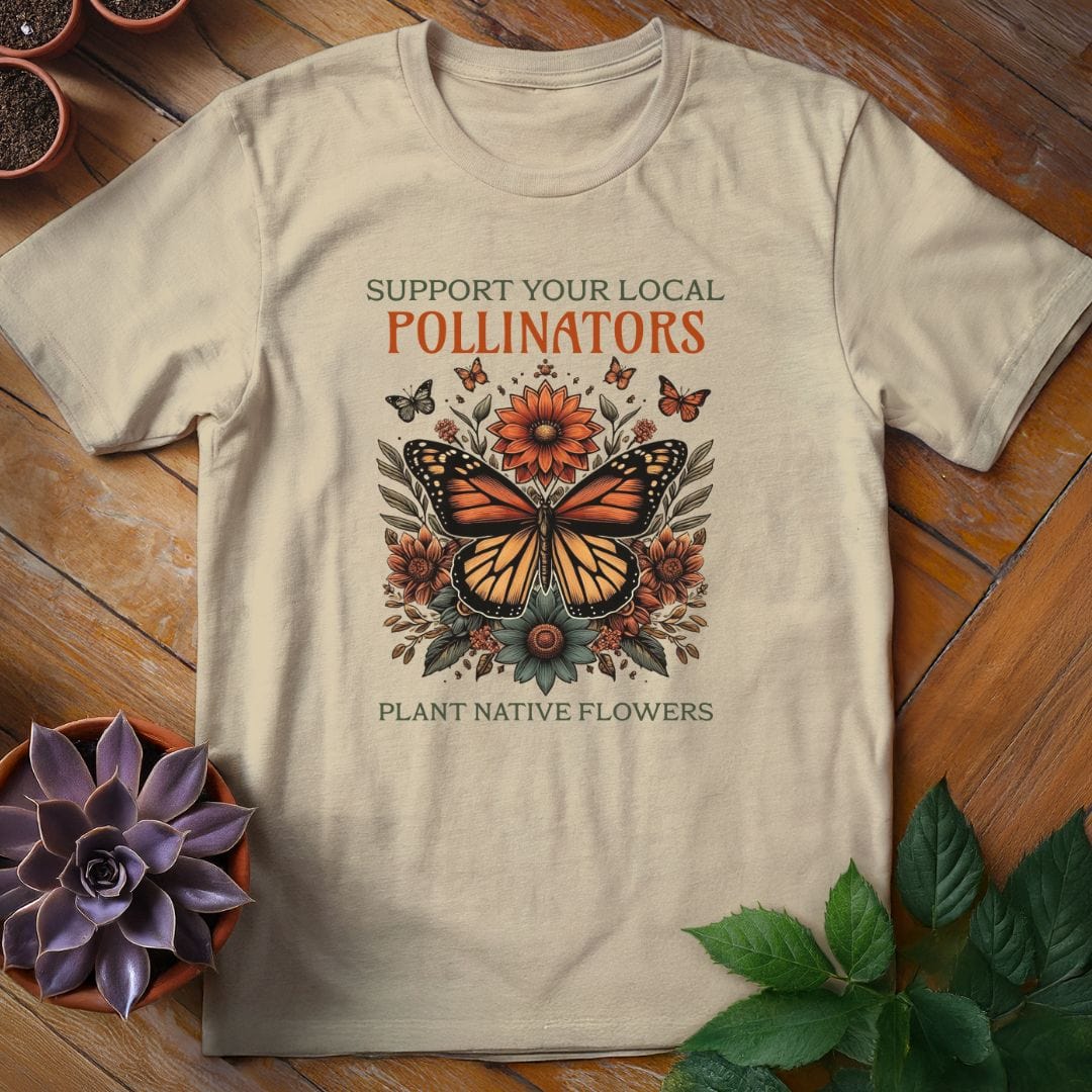 Support Your Local Pollinators Tee T-Shirt Sand / S
