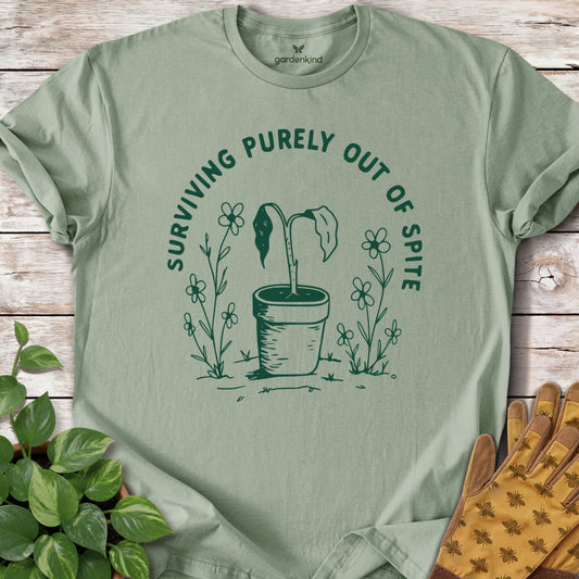 Surviving Purely Out of Spite Tee, Sage