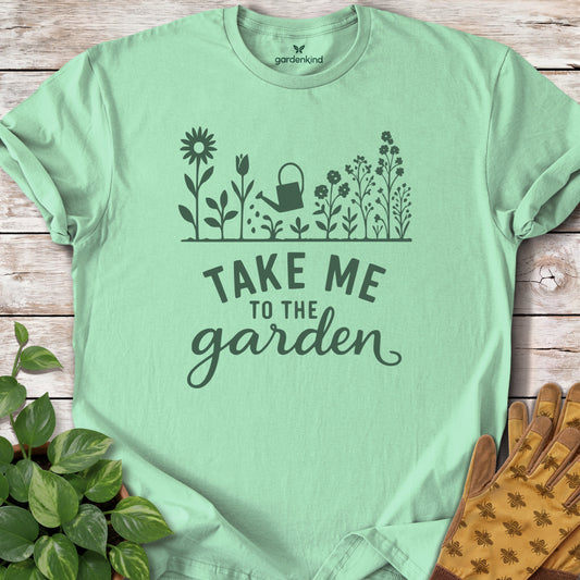 Take Me to the Garden Tee, Mint Green