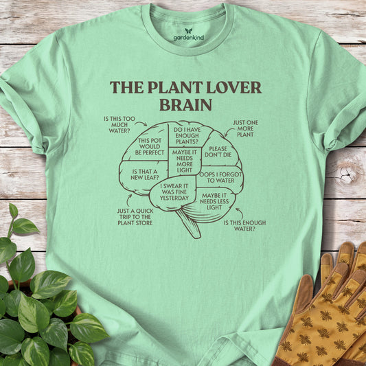 The Plant Lover Brain Tee, Mint Green